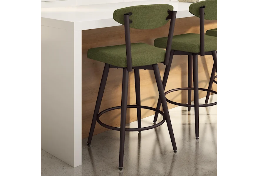 Nordic 26" Wilbur Swivel Counter Stool by Amisco at Esprit Decor Home Furnishings